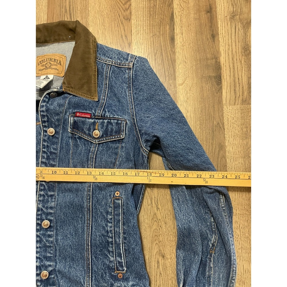 Columbia Jacket, Men's Size Small, Blue, Jeans, Button Up, Chest Pockets - Picture 6 of 8
